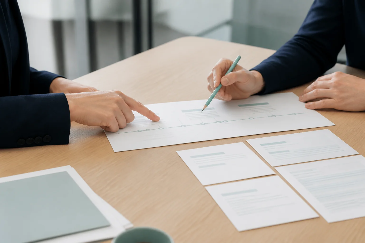 Professionals vergelijken het medische verloop op een tijdlijn